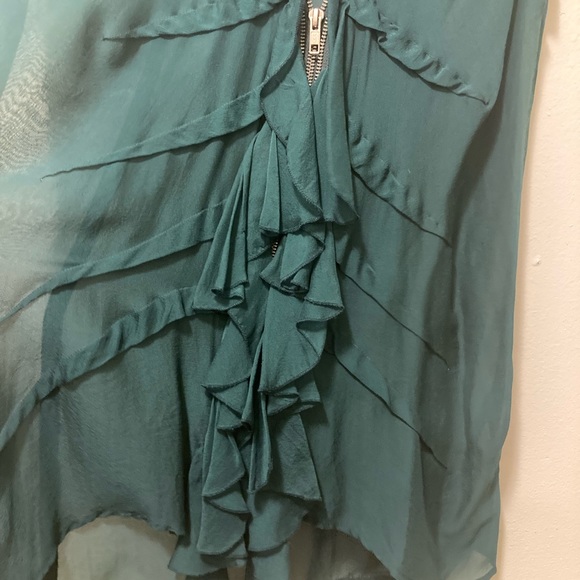NWT Silk Ruffle Top and Zip Size Small - Picture 4 of 9
